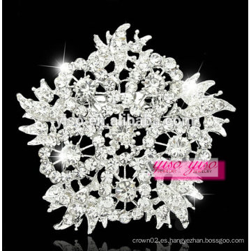 Promoción rhinestone flor china broche